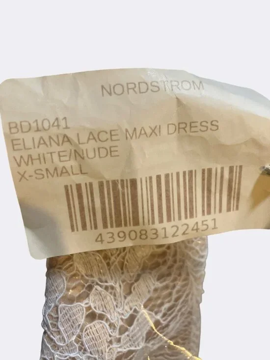 Lulus Eliana Lace Maxi Dress White/Nude Nordstrom Size XS - Picture 2 of 13